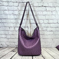 Krystal Convertible Bag - Purple Ostrich