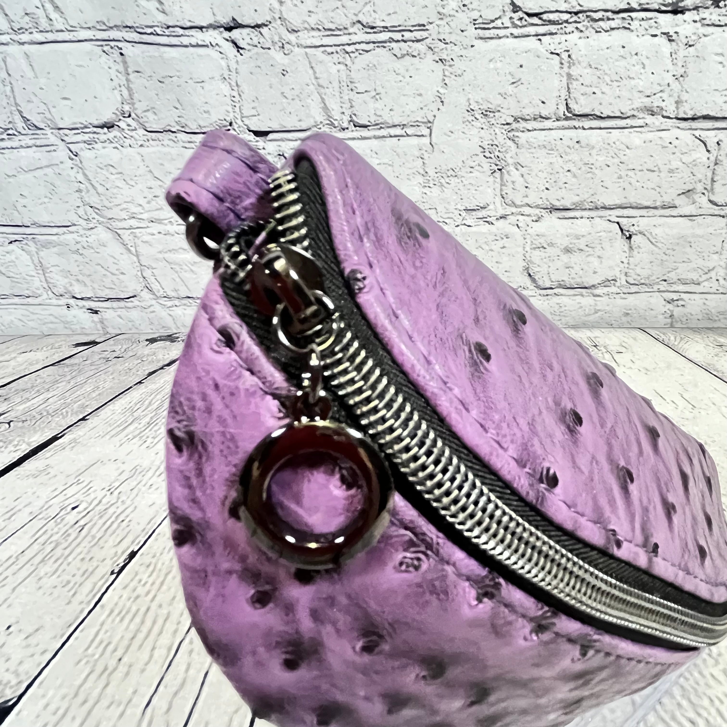 Ellie Sunglasses Case - Purple Ostrich