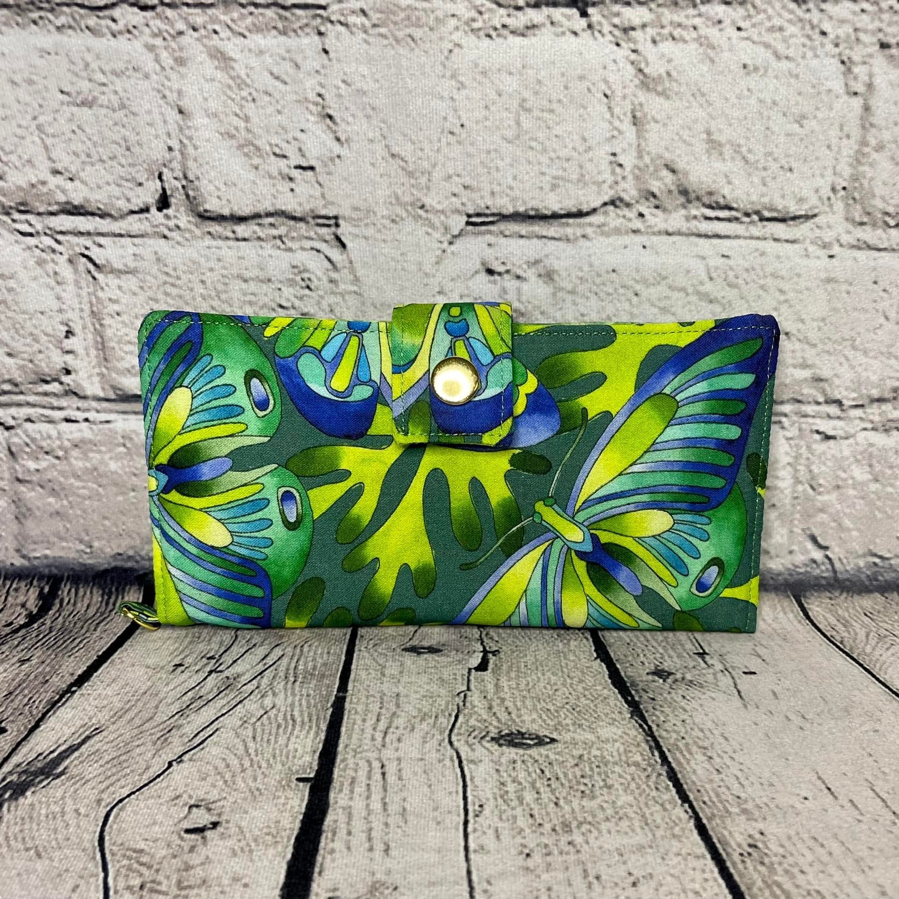 Large Wristlet Wallet - Butterfly Print