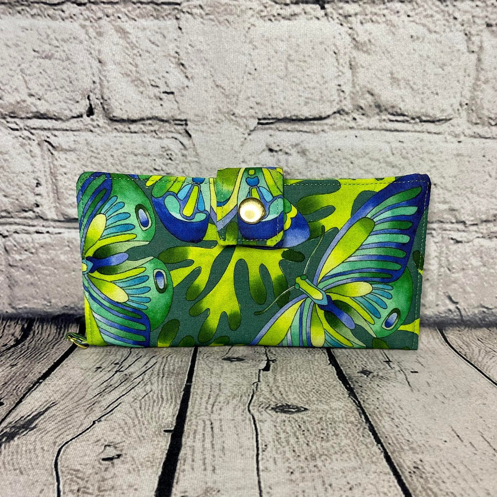 Large Wristlet Wallet - Butterfly Print