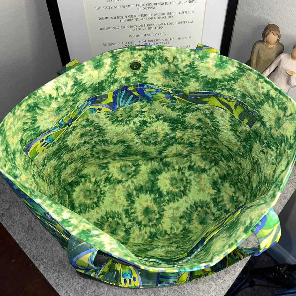Large Tote - Butterfly Print