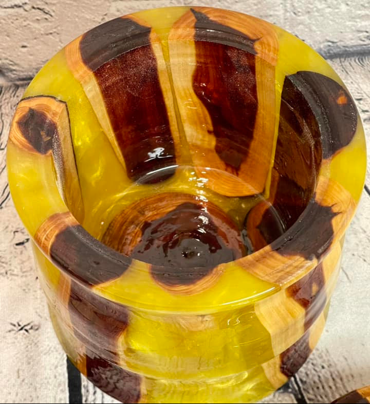 Lidded Jar - Cedar with Yellow Resin