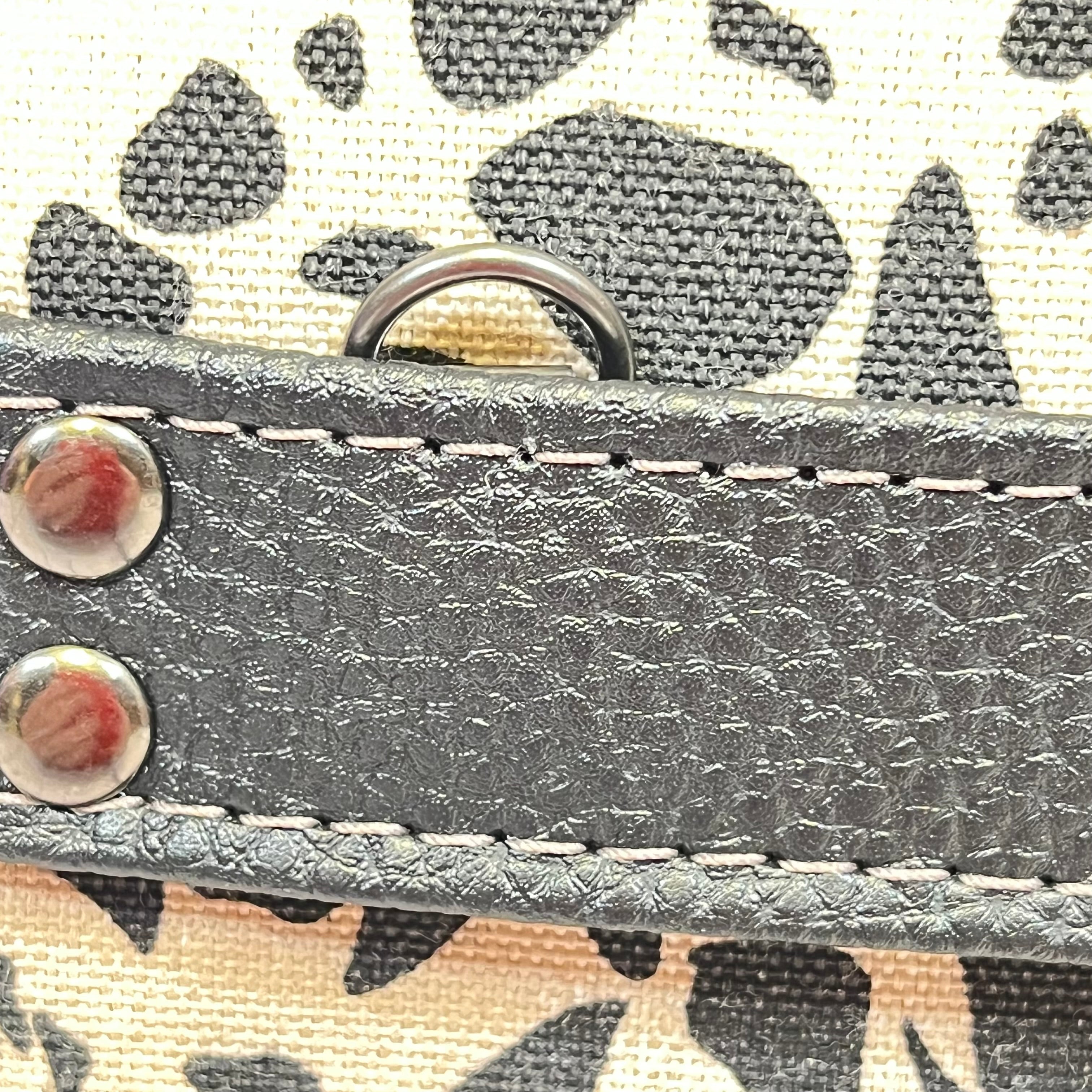 Large RFID Zip Around Clutch Wallet - Black and Tan Giraffe Print