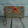 Large RFID Wristlet Wallet - Floral