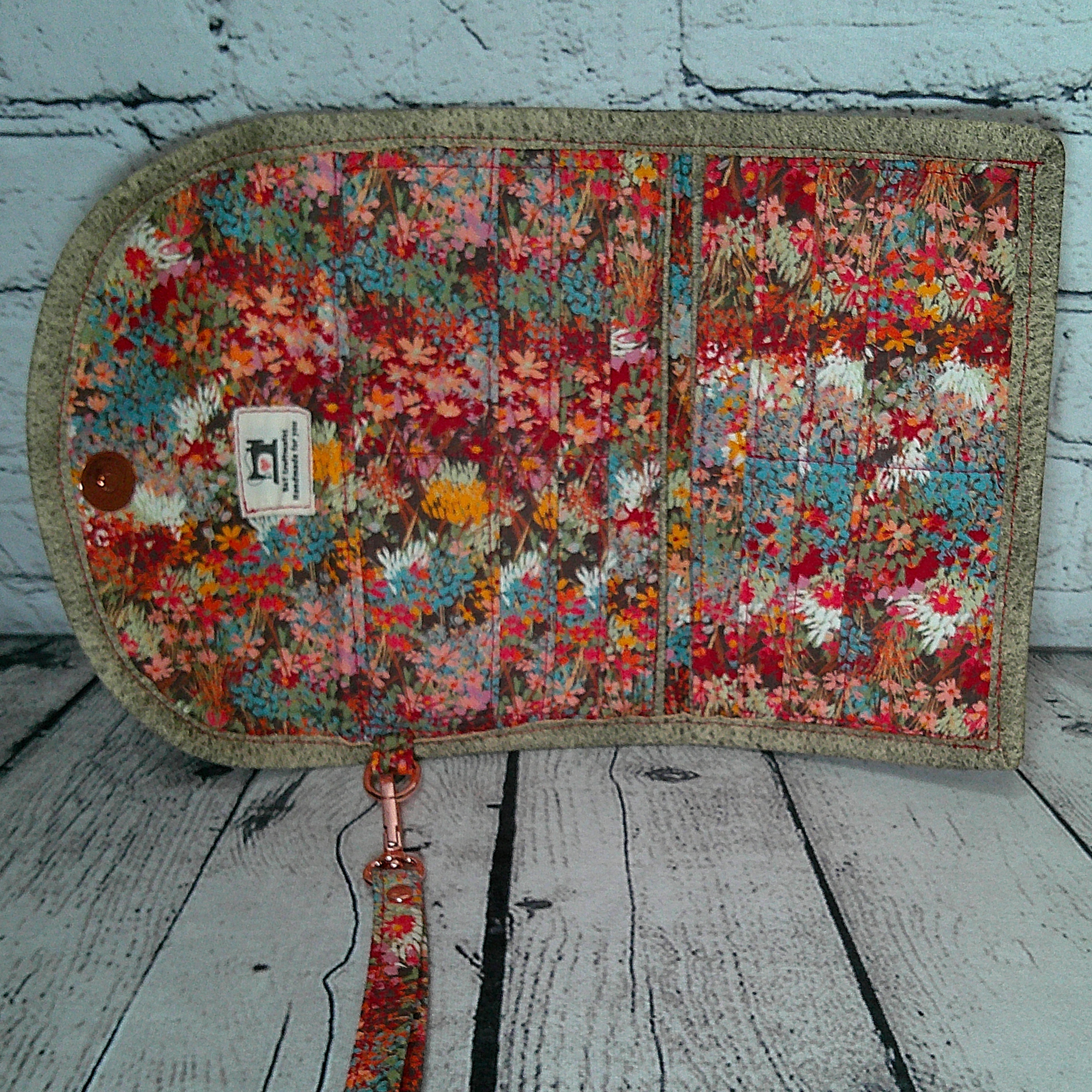 Large RFID Wristlet Wallet - Floral