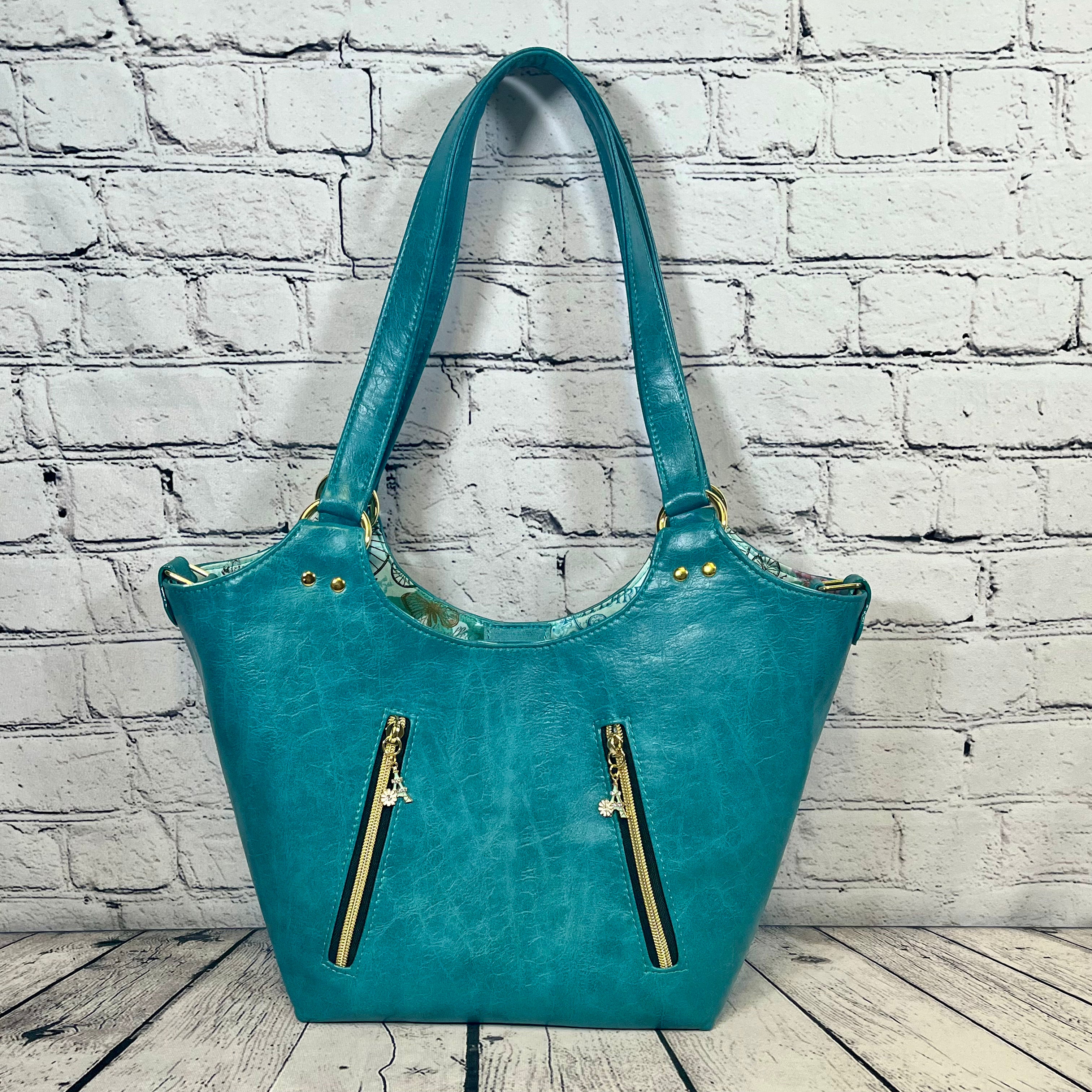 Sarah Shoulder Bag - Turquoise Accents of Paris