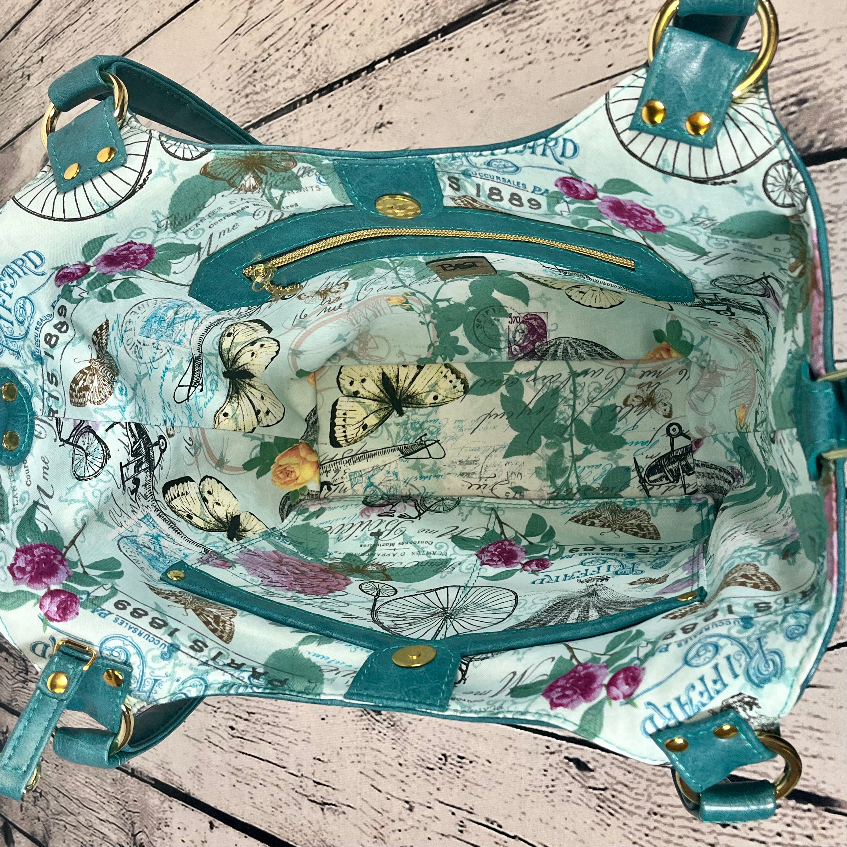 Sarah Shoulder Bag - Turquoise Accents of Paris
