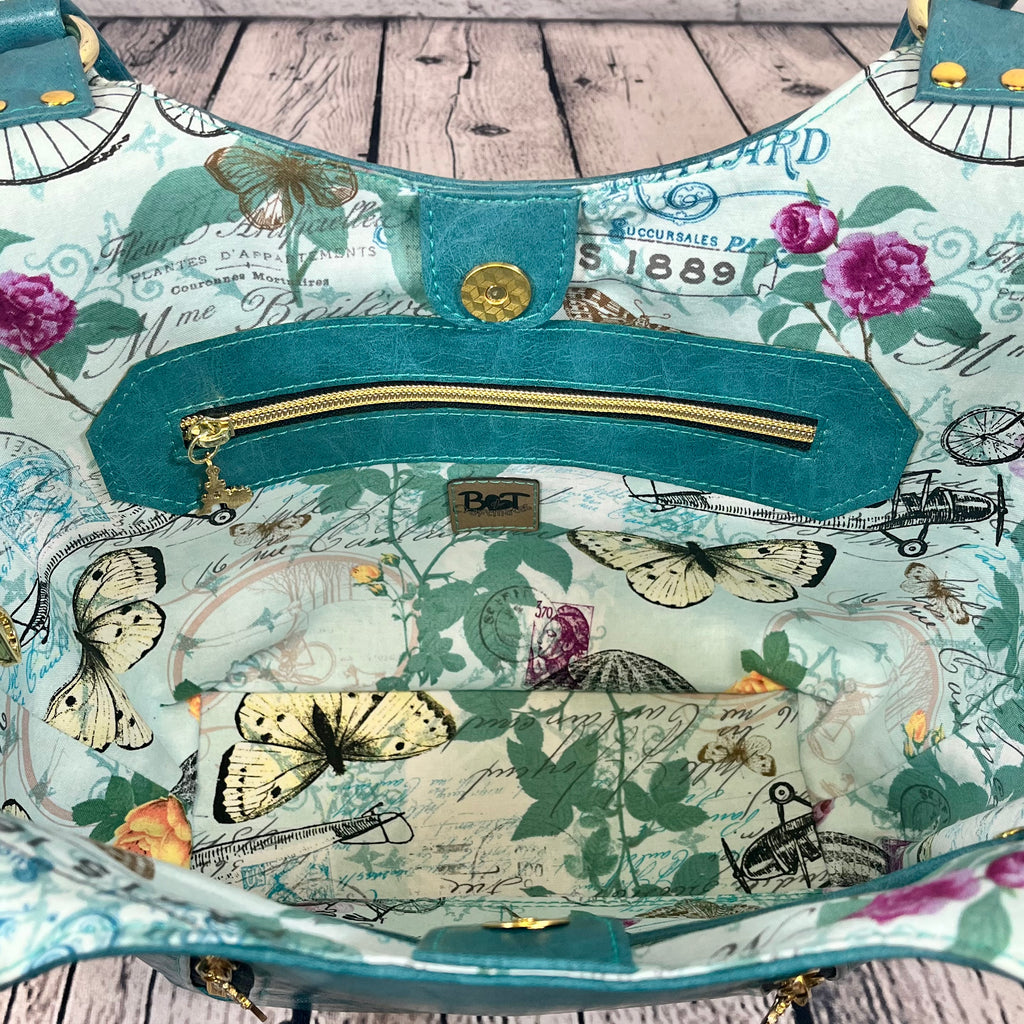 Sarah Shoulder Bag - Turquoise Accents of Paris