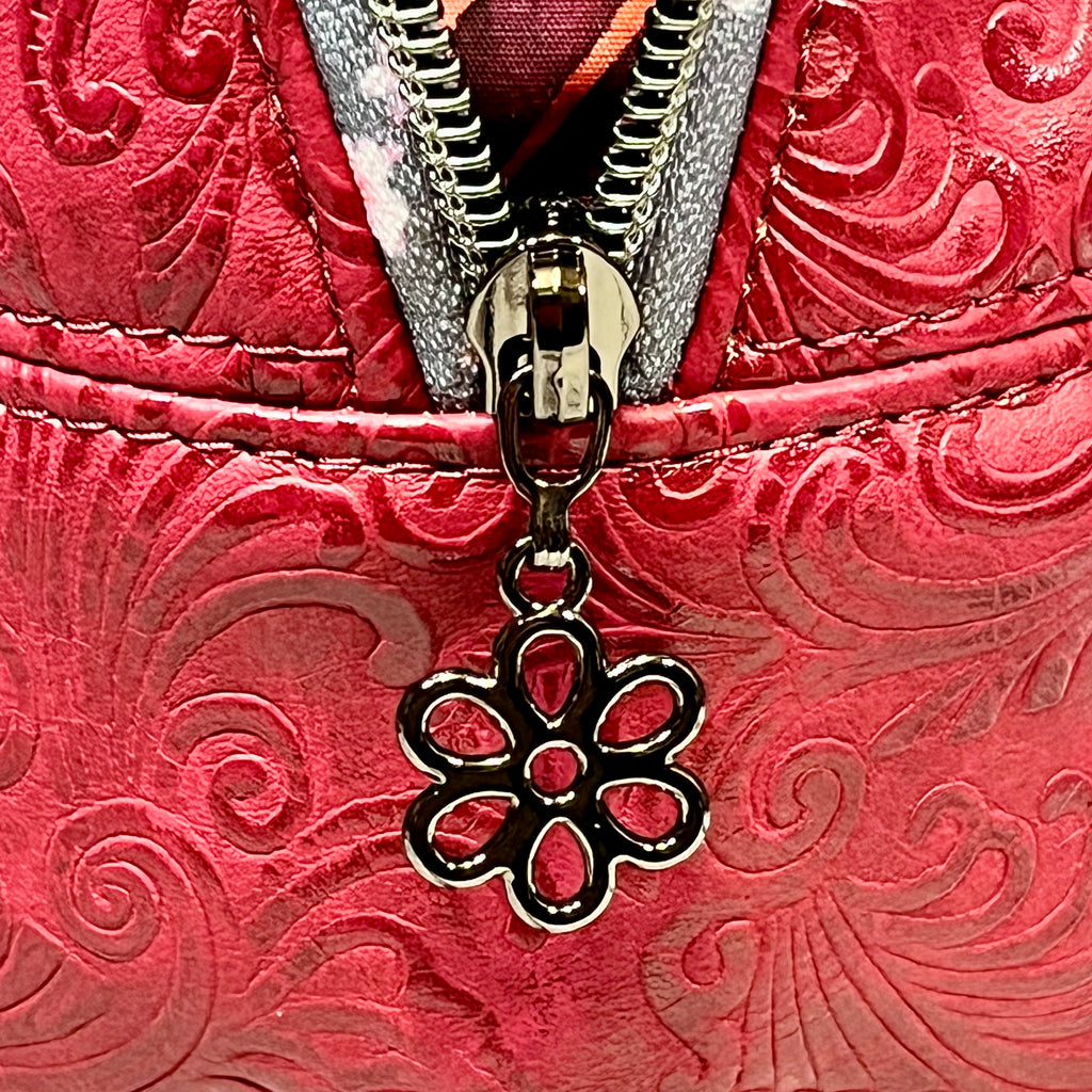 Sarah Shoulder Bag - Burgundy Floral