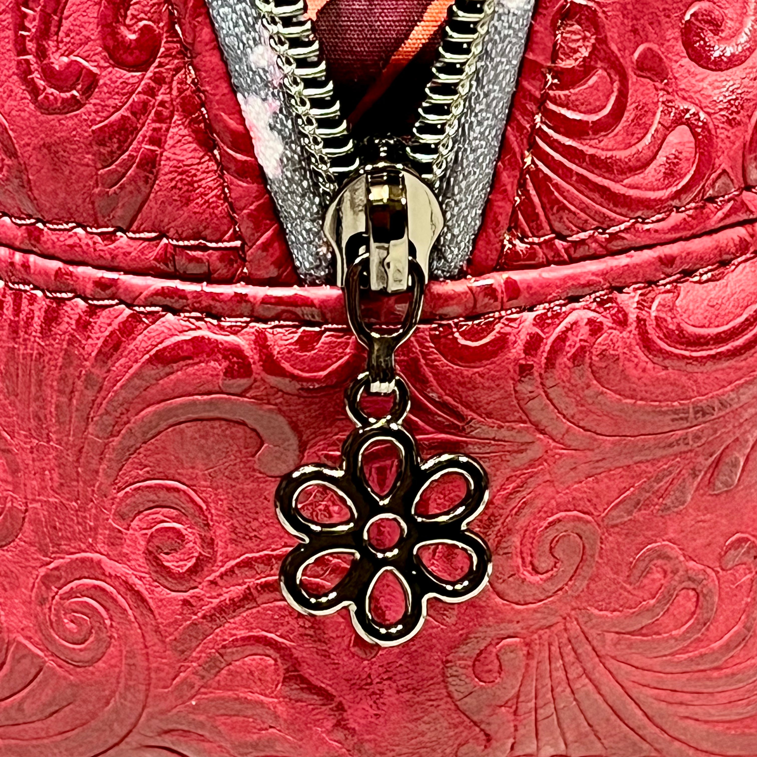 Sarah Shoulder Bag - Burgundy Floral
