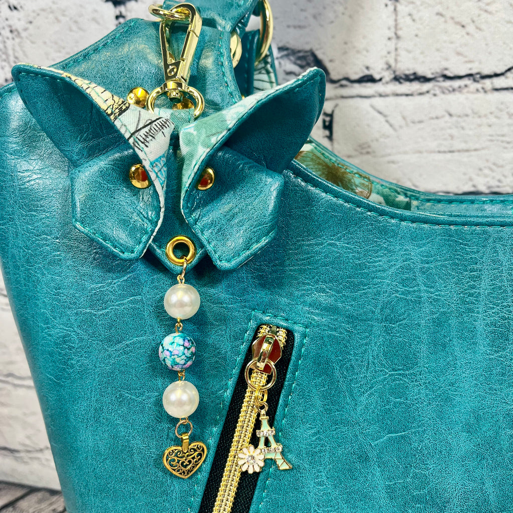 Sarah Shoulder Bag - Turquoise Accents of Paris