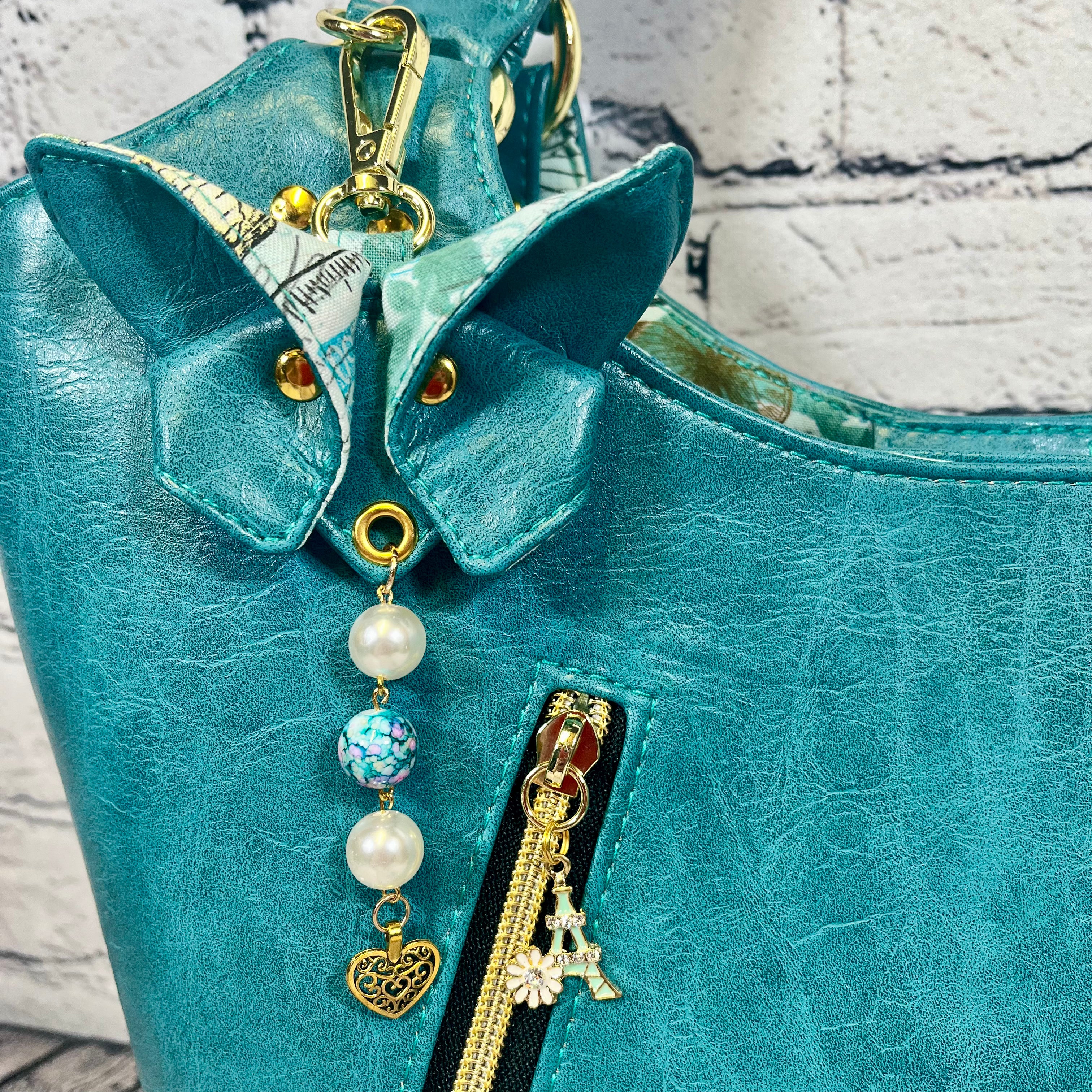 Sarah Shoulder Bag - Turquoise Accents of Paris