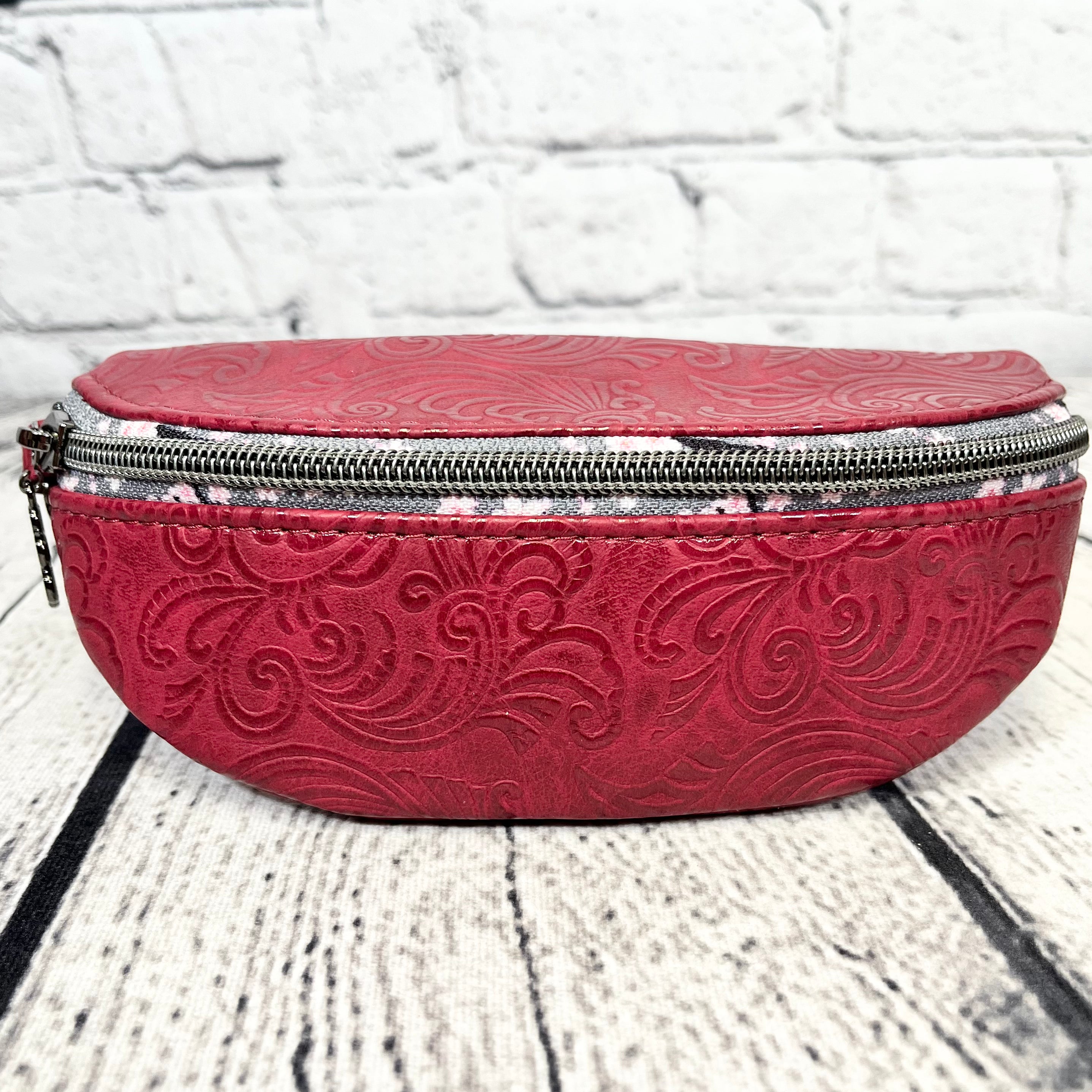 Ellie Sunglasses Case - Burgundy Floral