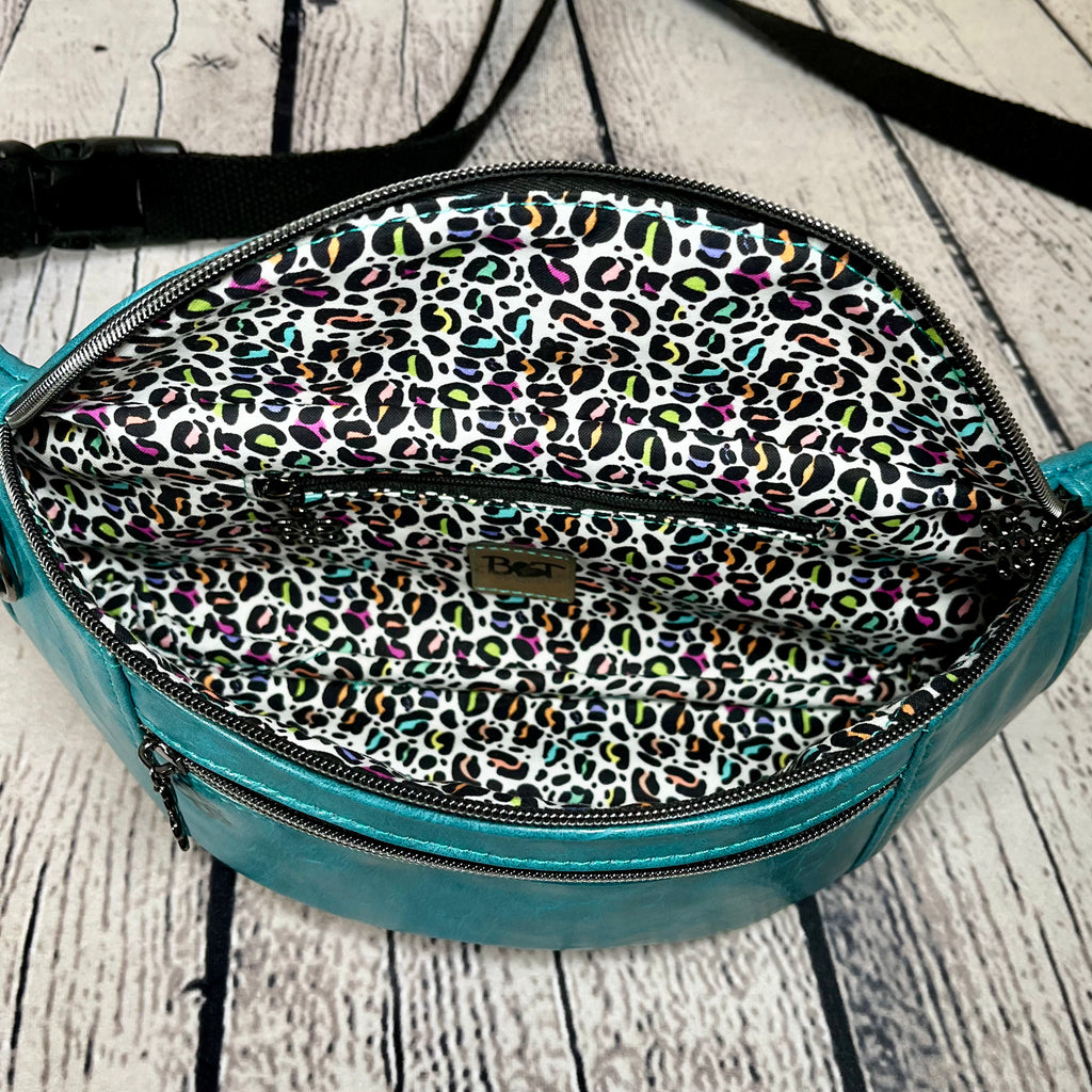Fanny Pack - Turquoise Faux Leather