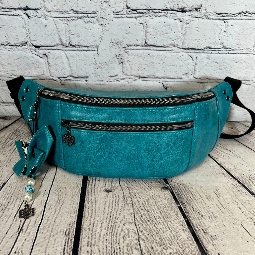 Fanny Pack - Turquoise Faux Leather