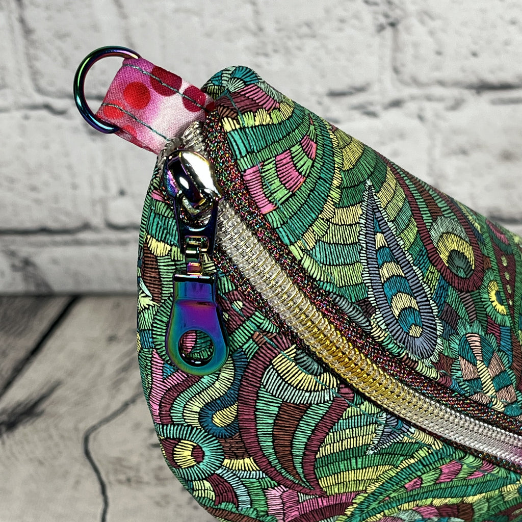 Ellie Sunglasses Case - Pink & Green Paisley
