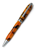 Slimline Pen - Orange & Black Swirl Resin