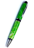 Cigar Style Pen - Green & White Resin