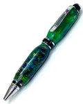 Cigar Style Pen - Green & Blue Resin