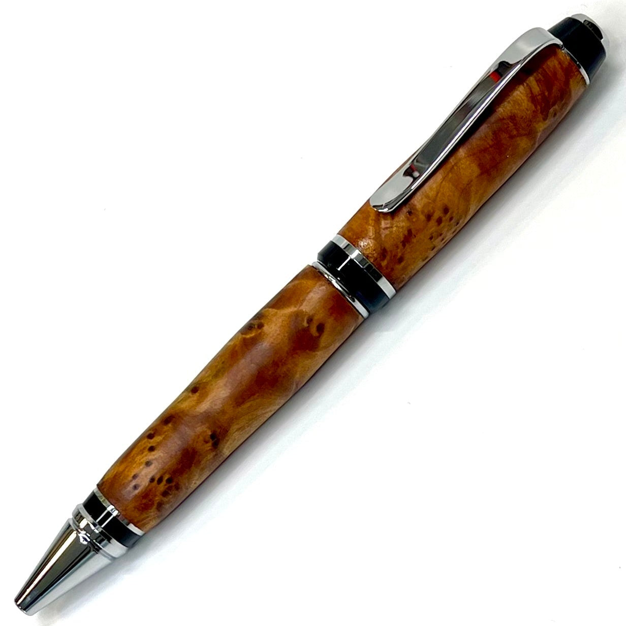 Cigar Style Pen - Maple Burl Wood