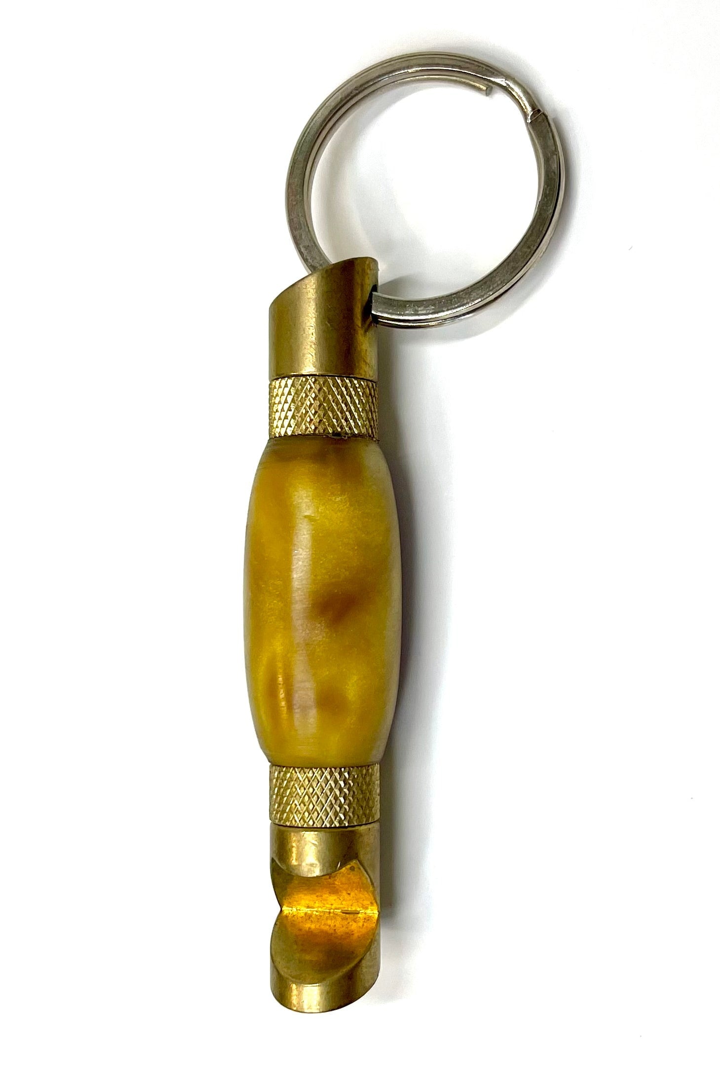 Key Chain - Bottle Opener Yellow Resin