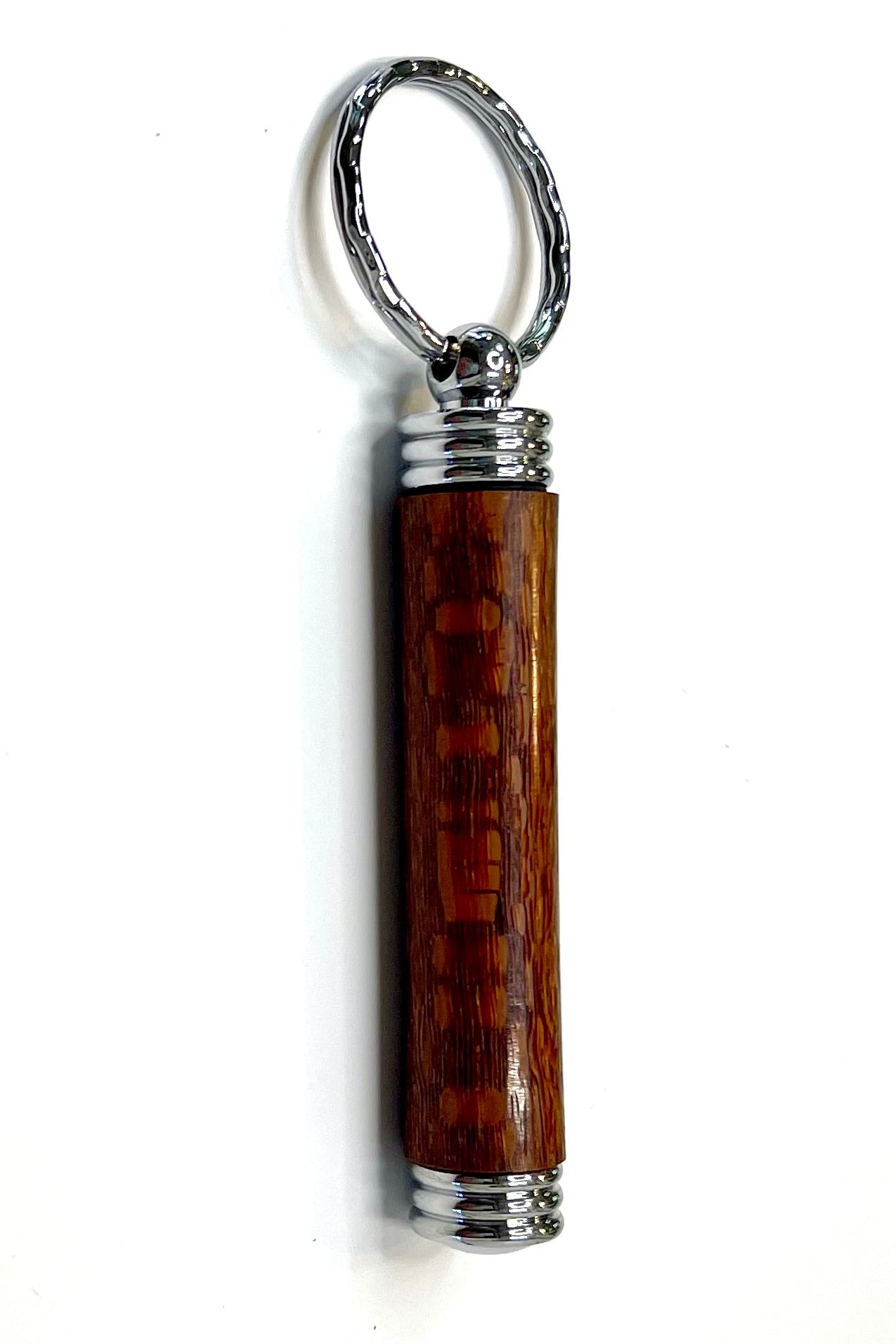 Key Chain - Hidden Compartment Lepard Wood