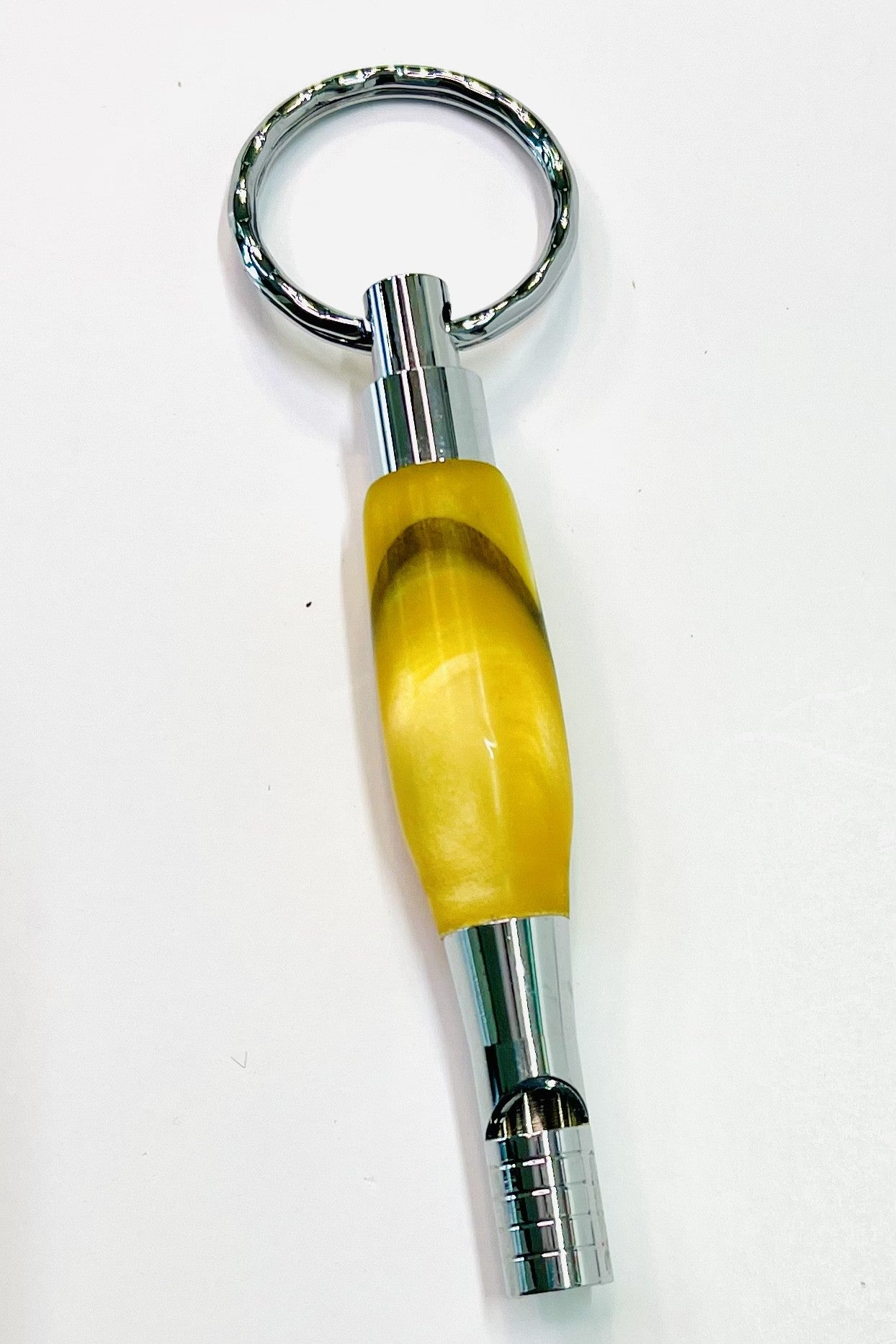 Key Chain - Whistle Yellow Resin