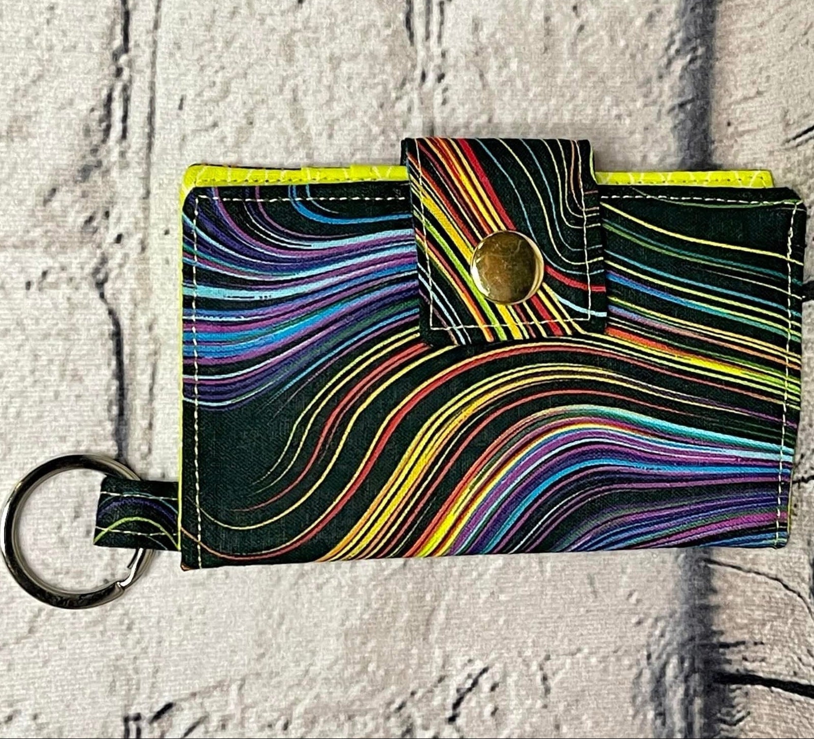 Small Keychain Wallet - Color Wave
