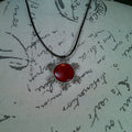 Necklace - Snowflake Pendant w/ Wood Insert - Padauk
