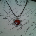 Necklace - Snowflake Pendant w/ Wood Insert - Lepardwood