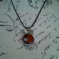 Necklace - Owl Pendant w/ Wood Insert