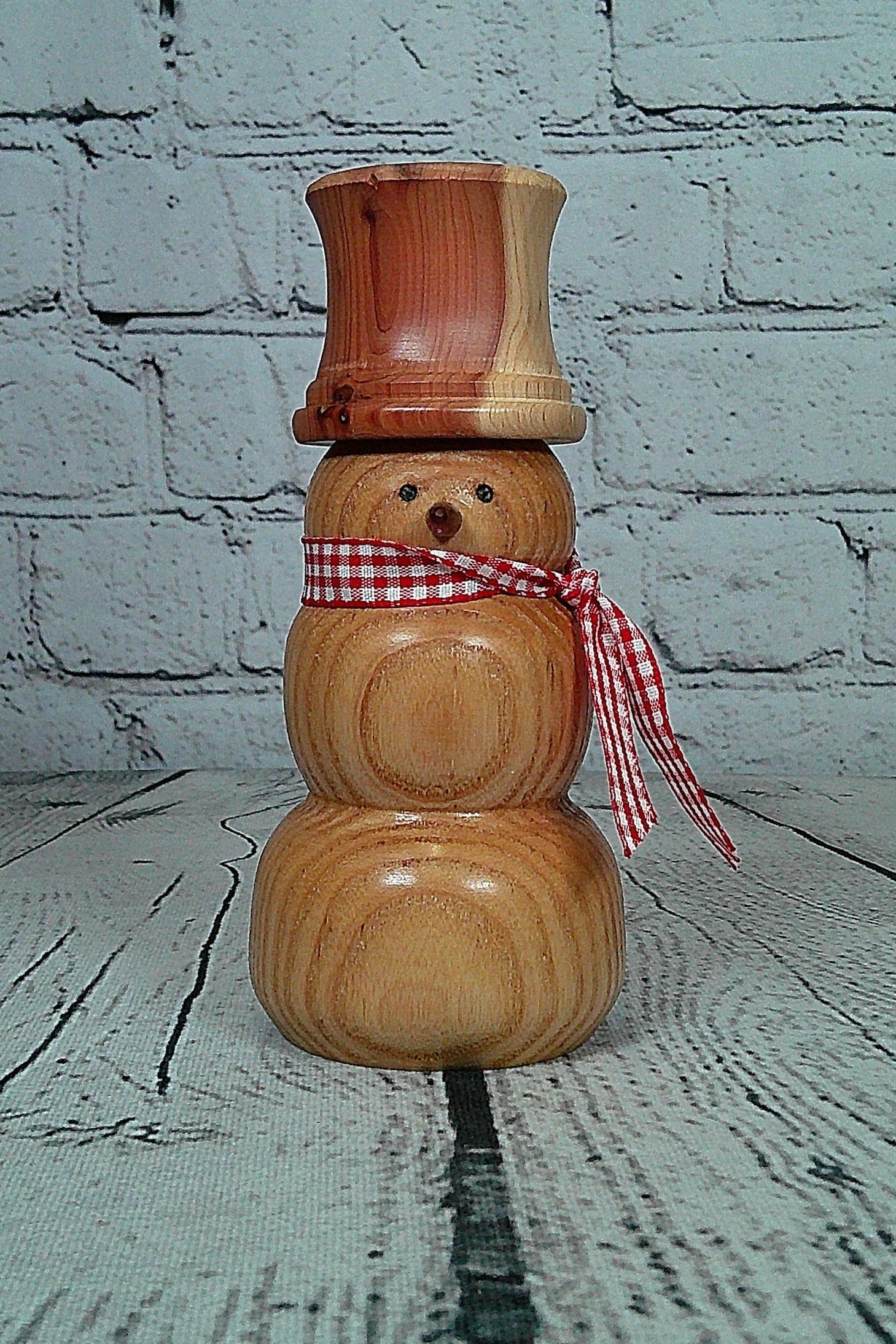 Snowman Cherry with Cedar Hat
